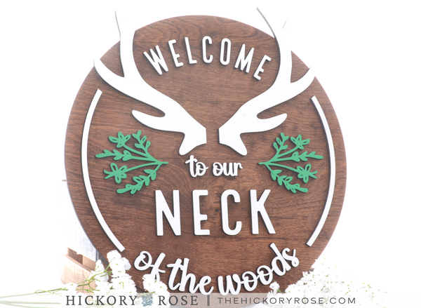 Neck of the Woods | Wood Sign