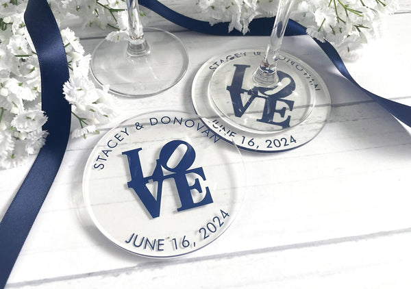 LOVE | Acrylic Wedding Coasters