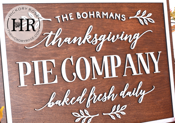 Pie Company | Wood Sign