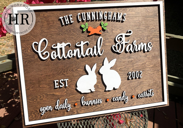 Cottontail Farms | Wood Sign