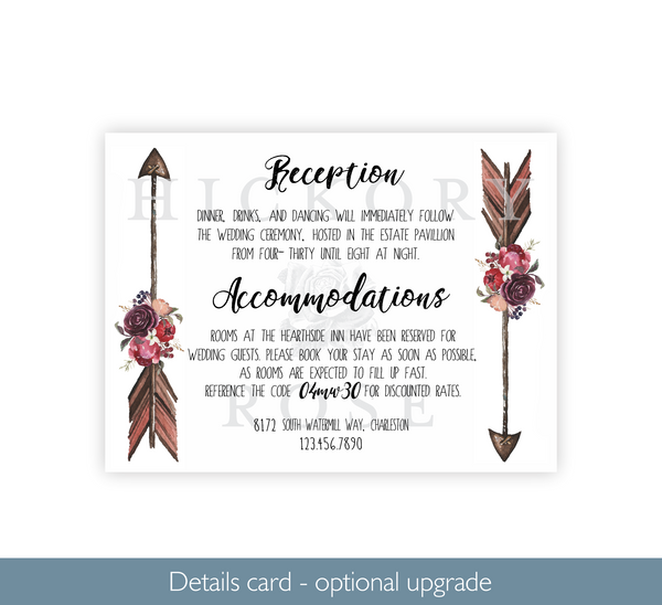 Vintage Arrows | Wedding Invitation