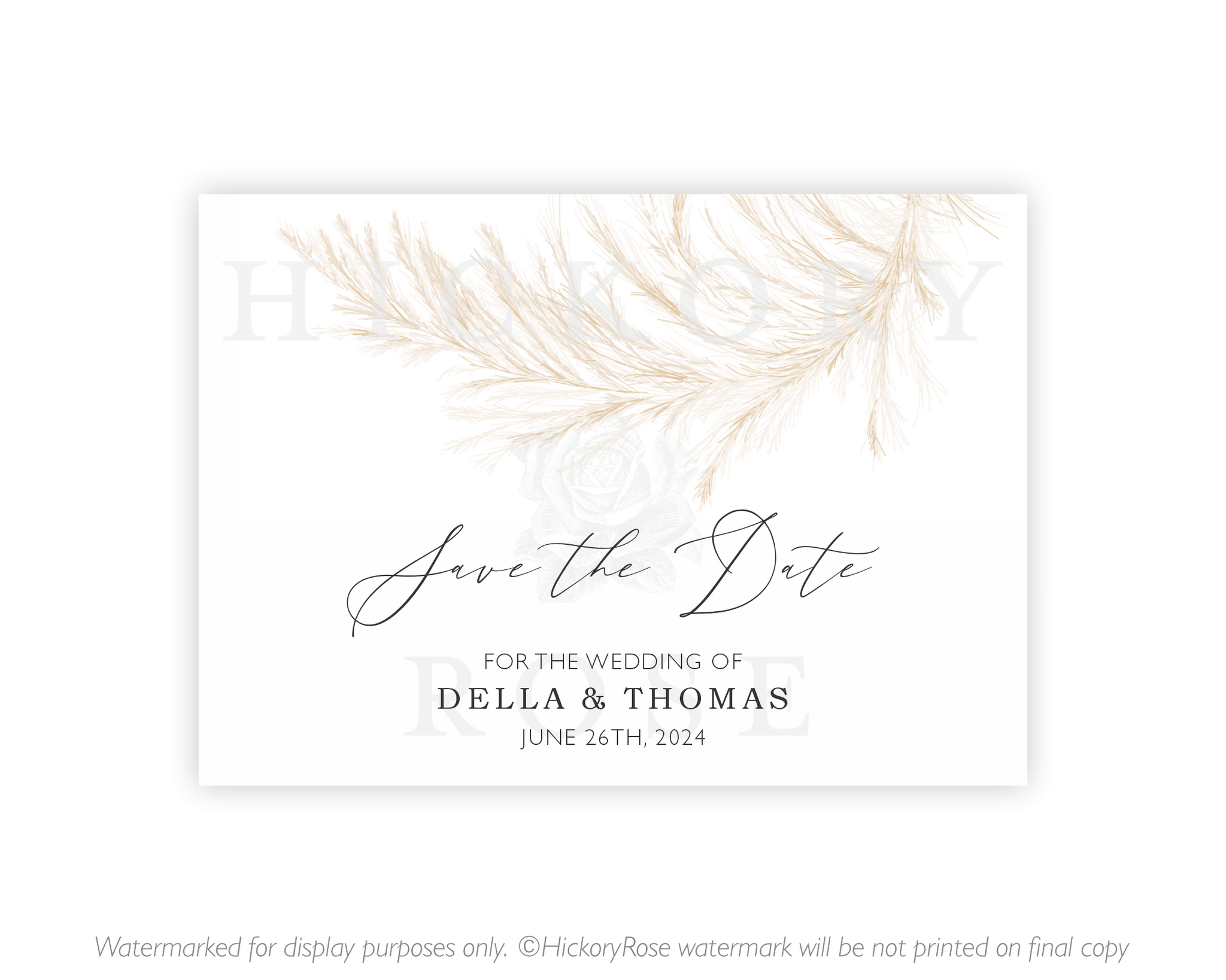 Pampas Grass | Save the Date Cards