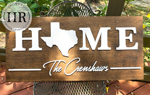 Texas Home | Wood Sign