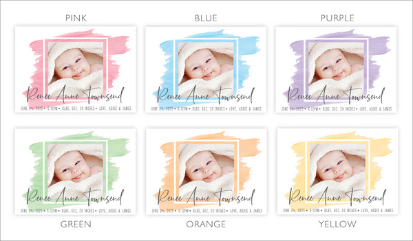 Color Swash | Birth Announcements