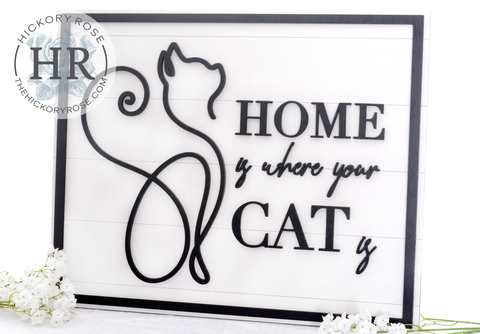Cats at Home | Wood Sign