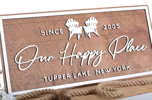 Our Happy Place | Wood Signs