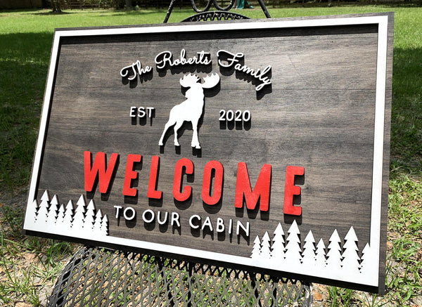 Rustic Moose | Wood Sign