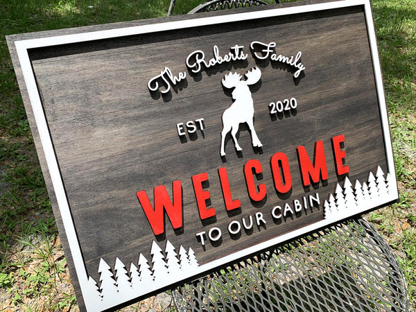 Rustic Moose | Wood Sign