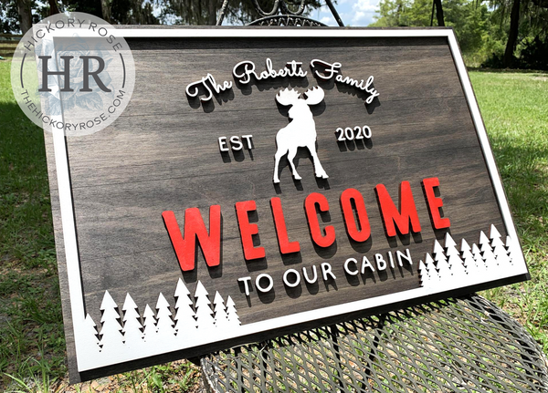 Rustic Moose | Wood Sign