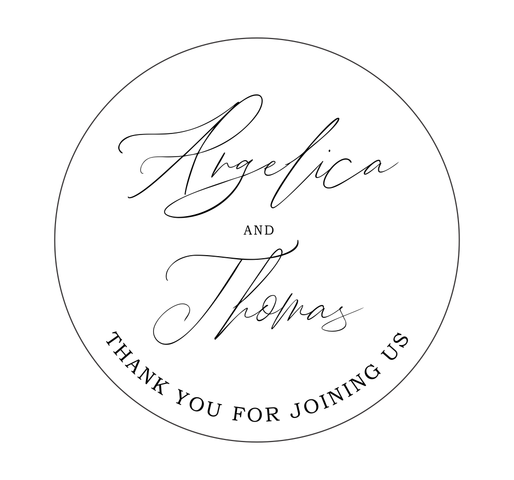 Round Favor Stickers – Hickory Rose