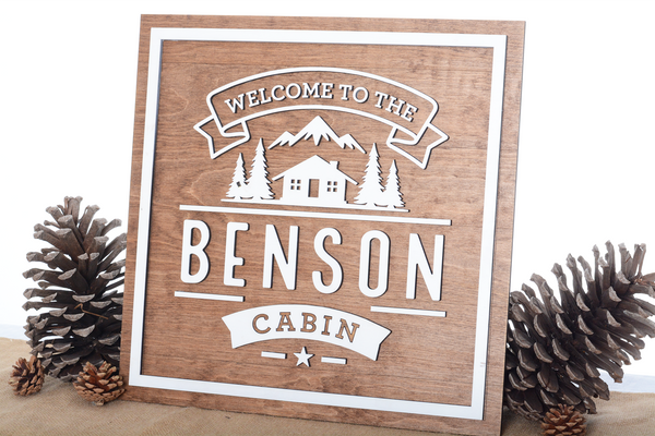 Woodland Cabin | Rustic Wood Sign