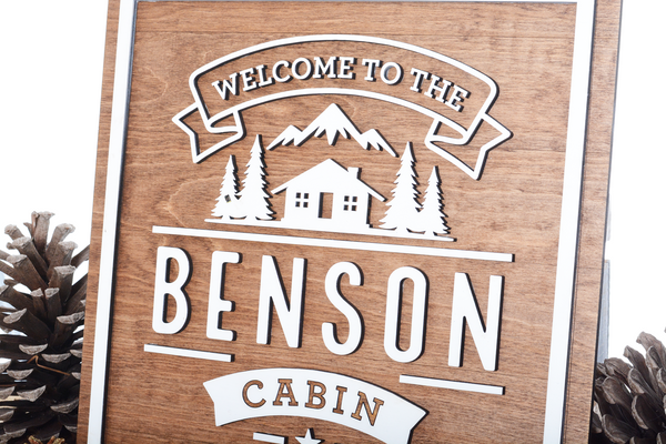 Woodland Cabin | Rustic Wood Sign