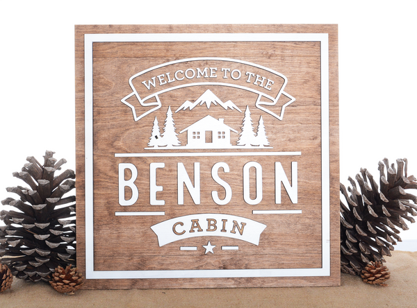 Woodland Cabin | Rustic Wood Sign