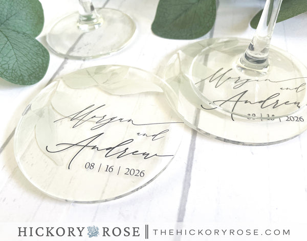 Sage Leaves | Acrylic Wedding Coasters