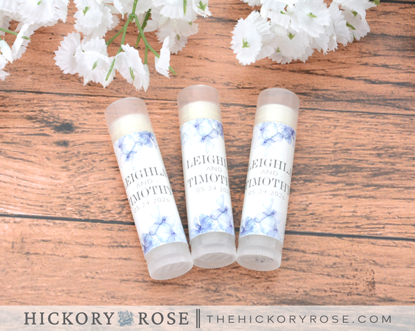 Blue Floral | Lip Balm Favors