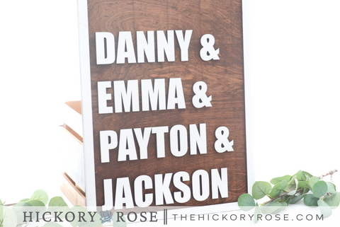 Our Family | Wood Sign