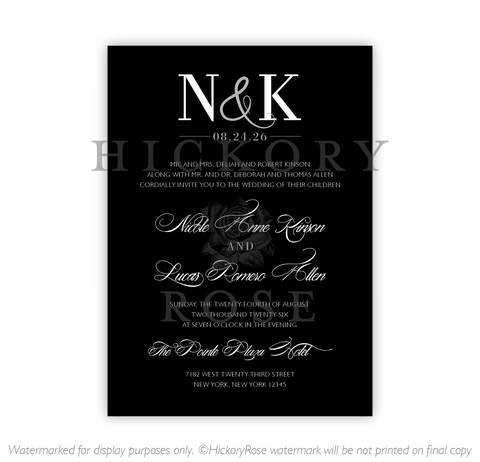 Elegant Initials | Wedding Invitation