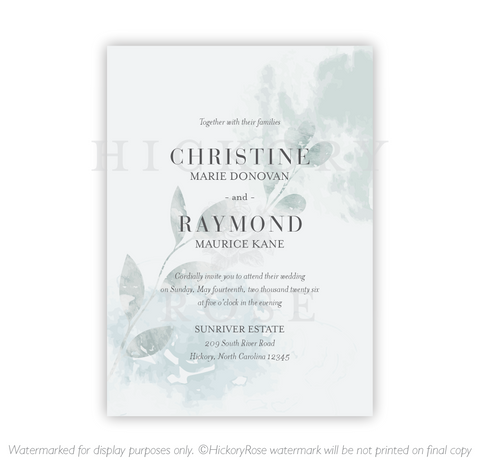 Pale Blues | Wedding Invitation