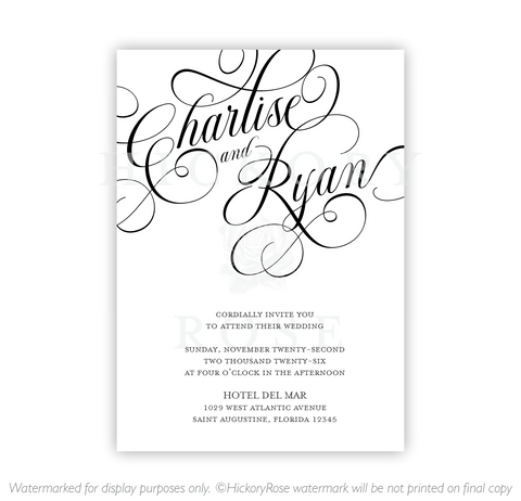 Flourished Style | Wedding Invitation