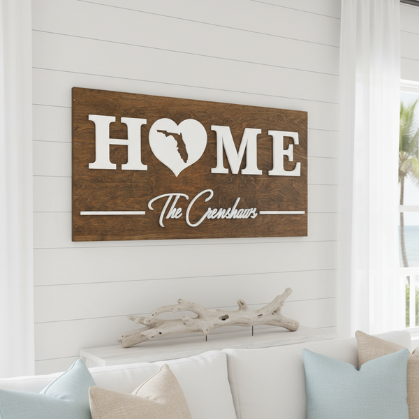 Florida Home | State Wood Sign
