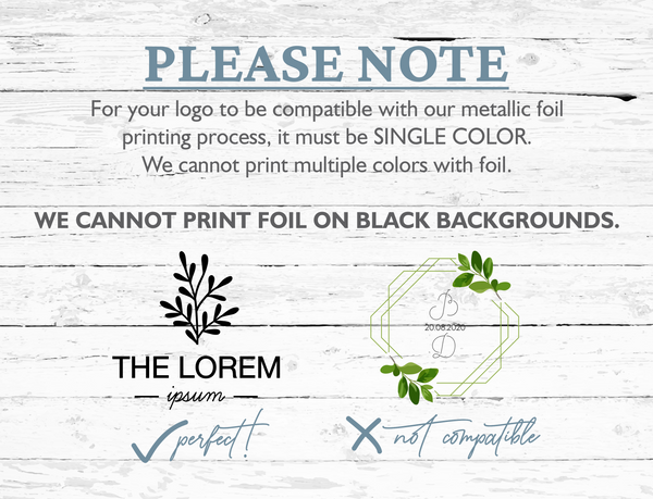 Metallic Foil Logo Water Labels