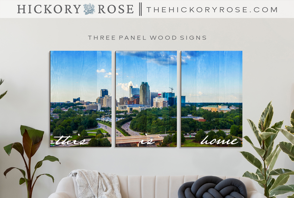 North Carolina Skylines | 3-Panel Sign
