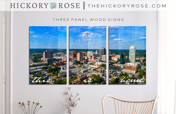 North Carolina Skylines | 3-Panel Sign