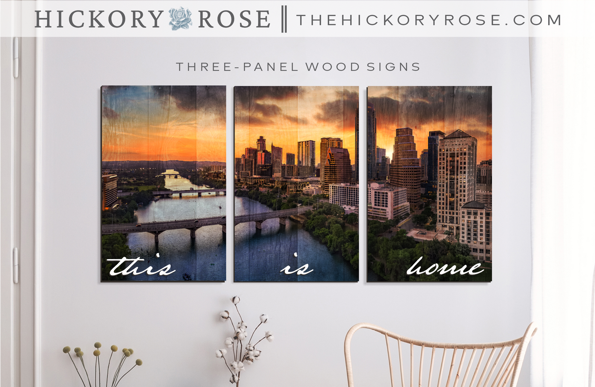 Texas Skylines | 3-Panel Sign