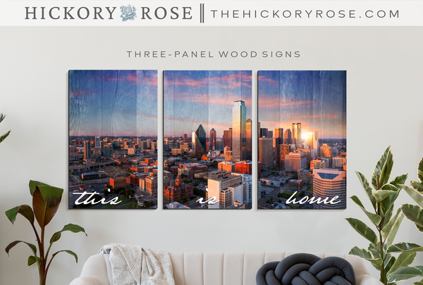 Texas Skylines | 3-Panel Sign
