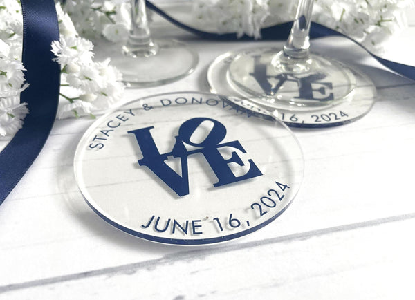 LOVE | Acrylic Wedding Coasters