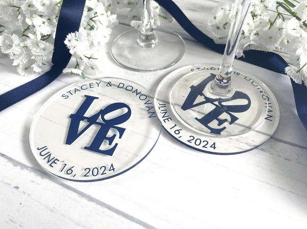 LOVE | Acrylic Wedding Coasters