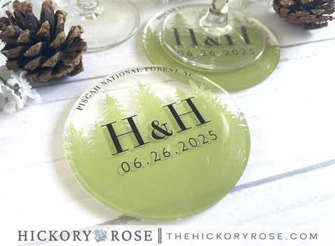 Pine Forest | Acrylic Wedding Coasters