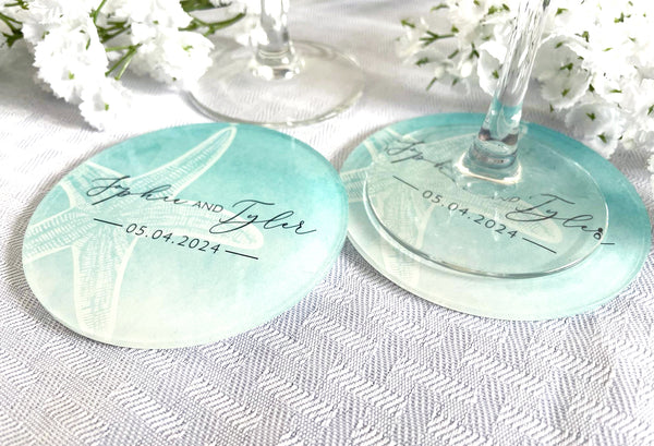 Starfish Sea | Acrylic Wedding Coasters