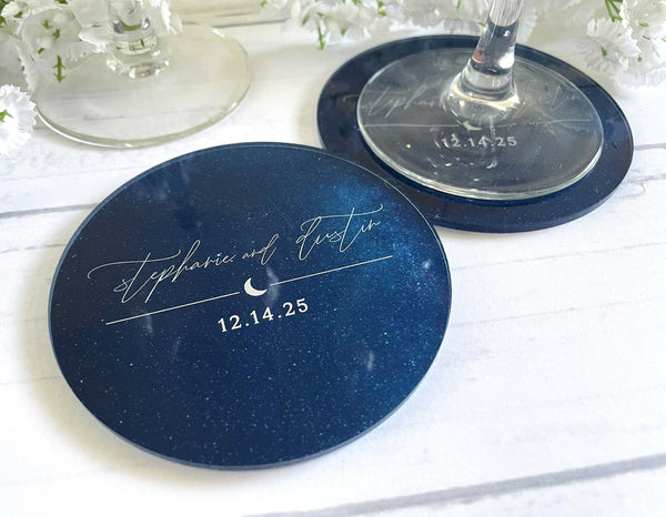 Night Sky | Acrylic Wedding Coasters