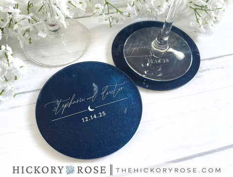 Night Sky | Acrylic Wedding Coasters