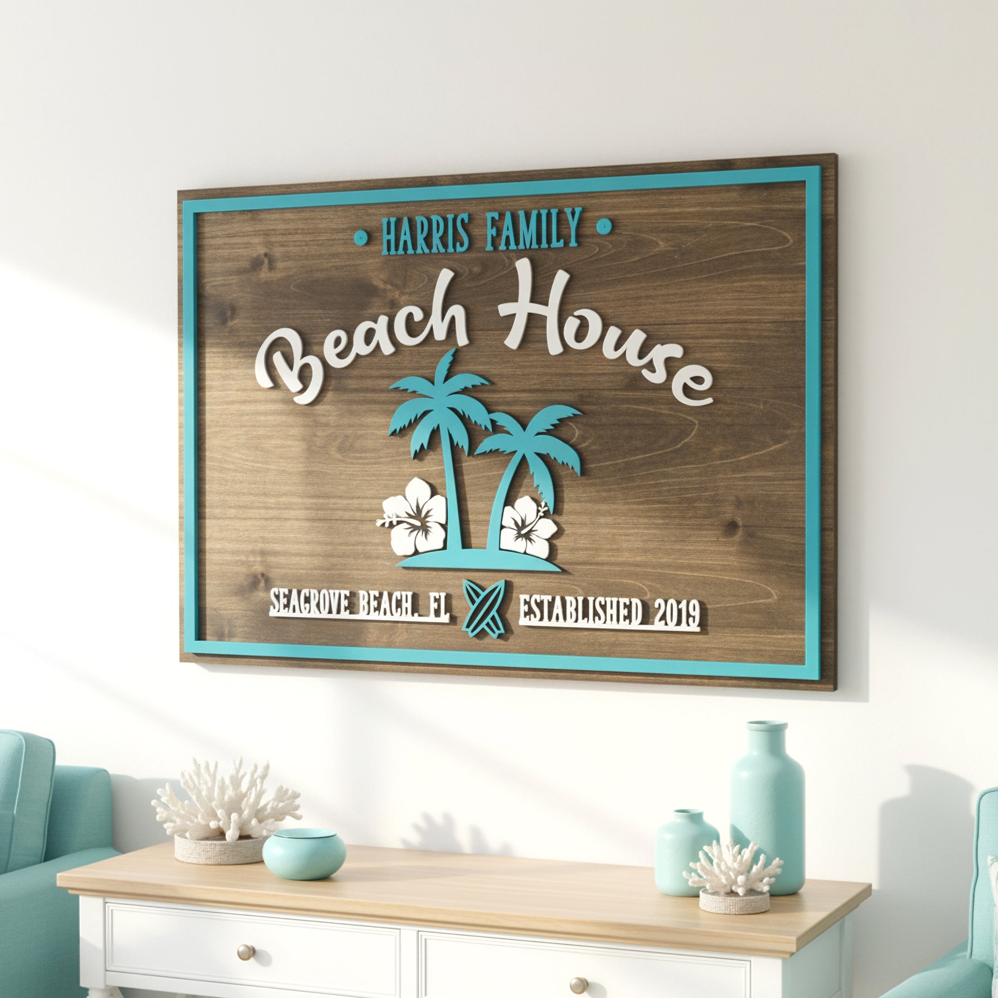 Palm Trees | Wood Sign