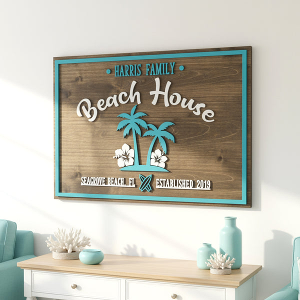 Palm Trees | Wood Sign
