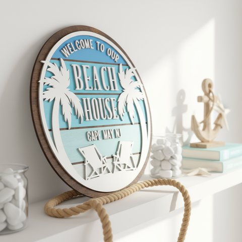 Ocean Blues | Wood Sign