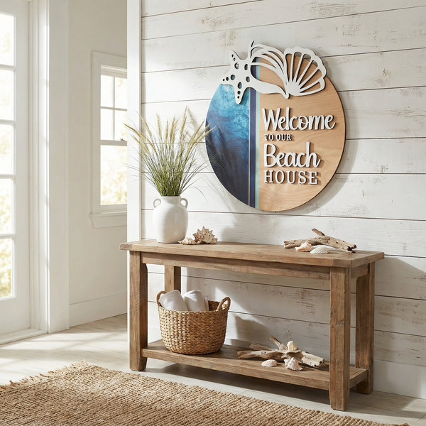 Starfish Waves | Wood Sign
