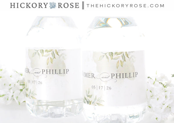 Garden Elegance | Water Bottle Labels