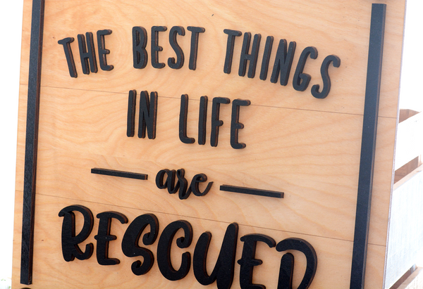 Rescued | Wood Sign
