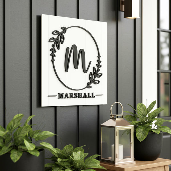 Family Monogram | Family Name Wood Sign