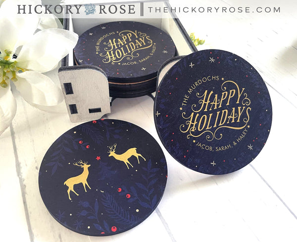 Festive Deer | Coaster Set
