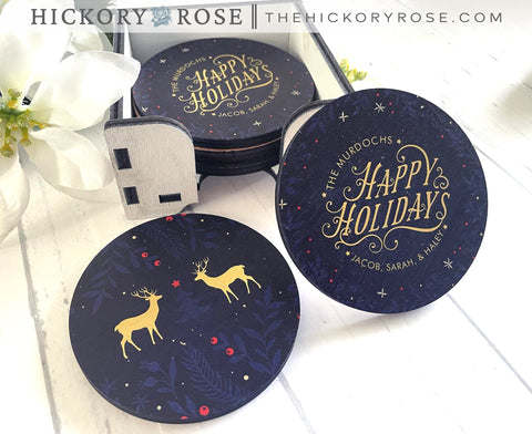Festive Deer | Coaster Set