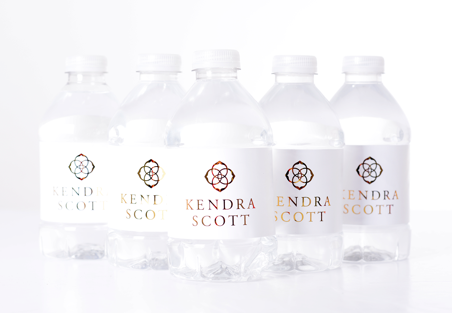Metallic Foil Logo Water Labels