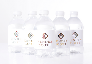 Metallic Foil Logo Water Labels