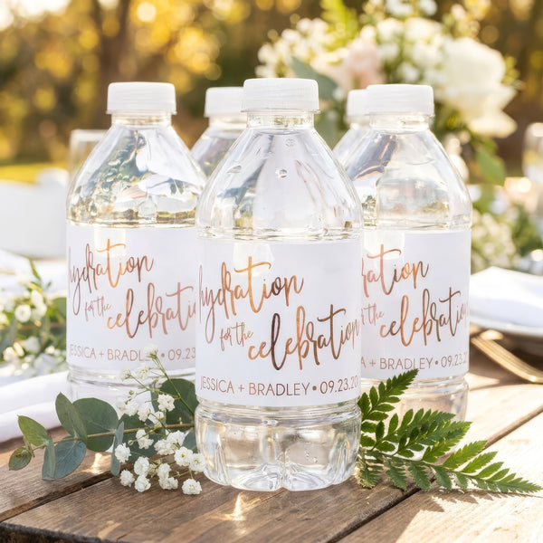 Celebration | Metallic Water Bottle Labels