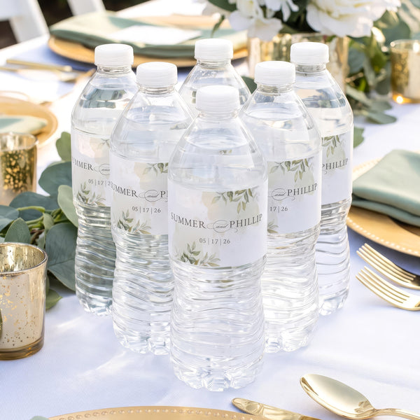 Garden Elegance | Water Bottle Labels