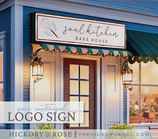 Hickory Rose Business Logo Sign – Vibrant UV-printed PVC signs built for long-lasting indoor or outdoor display.