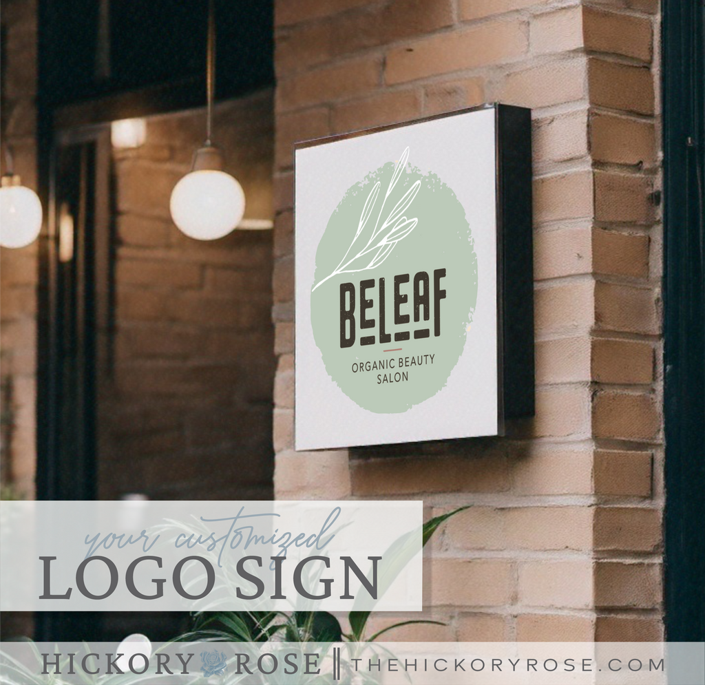 Custom Square PVC Logo Sign | Business Signs – Hickory Rose
